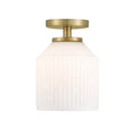 Ele One Light Semi Flush Mount in Brushed Gold