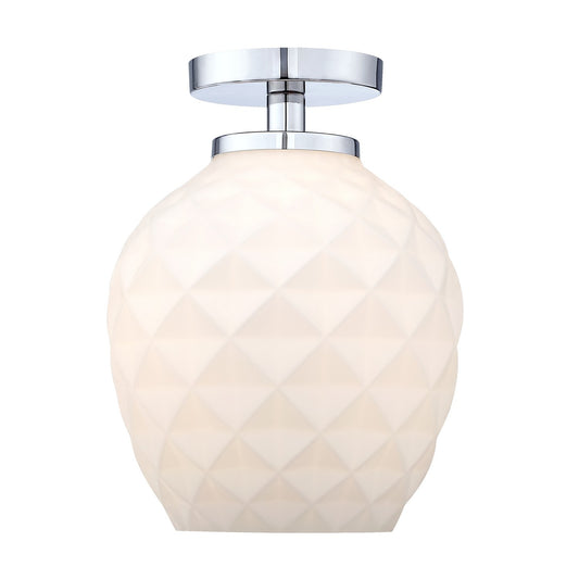 Dita One Light Semi Flush Mount in Polished Nickel