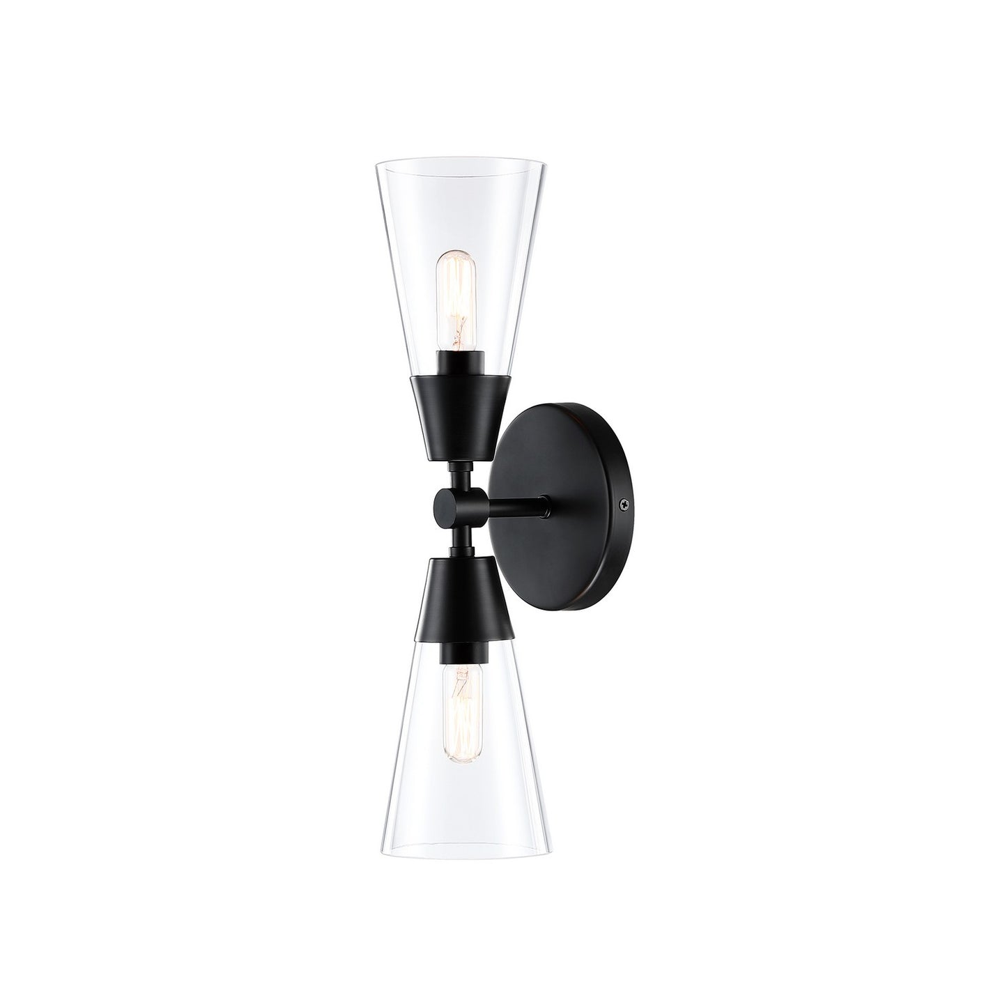 Norro Two Light Wall Sconce in Matte Black