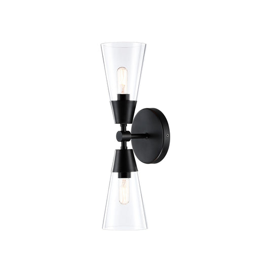 Norro Two Light Wall Sconce in Matte Black