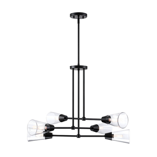 Norro Six Light Pendant in Matte Black