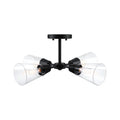 Norro Four Light Semi Flush Mount in Matte Black