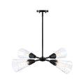Norro Four Light Chandelier in Matte Black