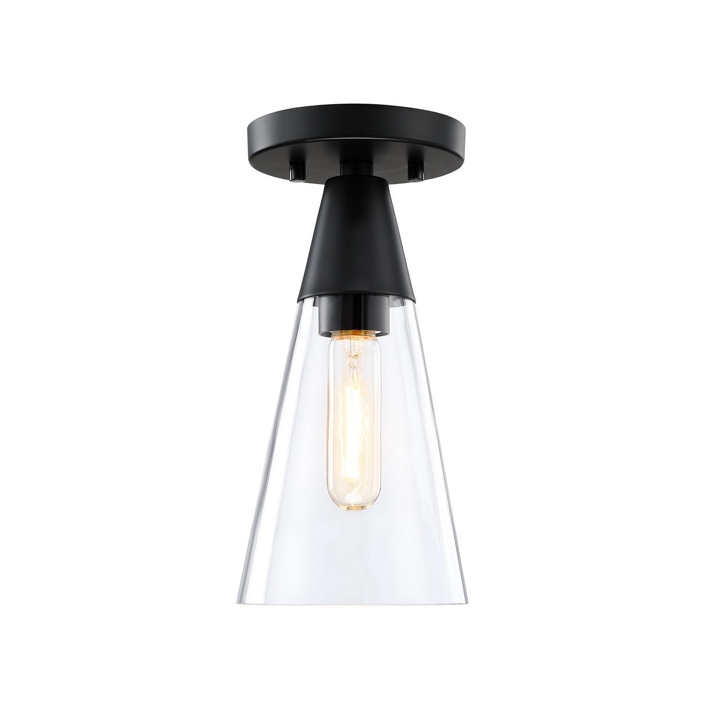 Norro One Light Flush Mount in Matte Black
