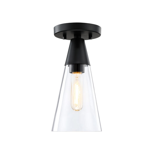 Norro One Light Flush Mount in Matte Black