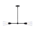 Norro Two Light Island Pendant in Matte Black