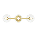 Litto Three Light Vanity in Brushed Gold