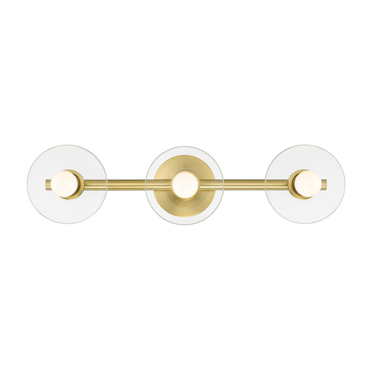 Litto Three Light Vanity in Brushed Gold