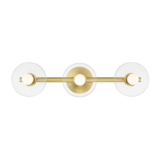 Litto Three Light Vanity in Brushed Gold