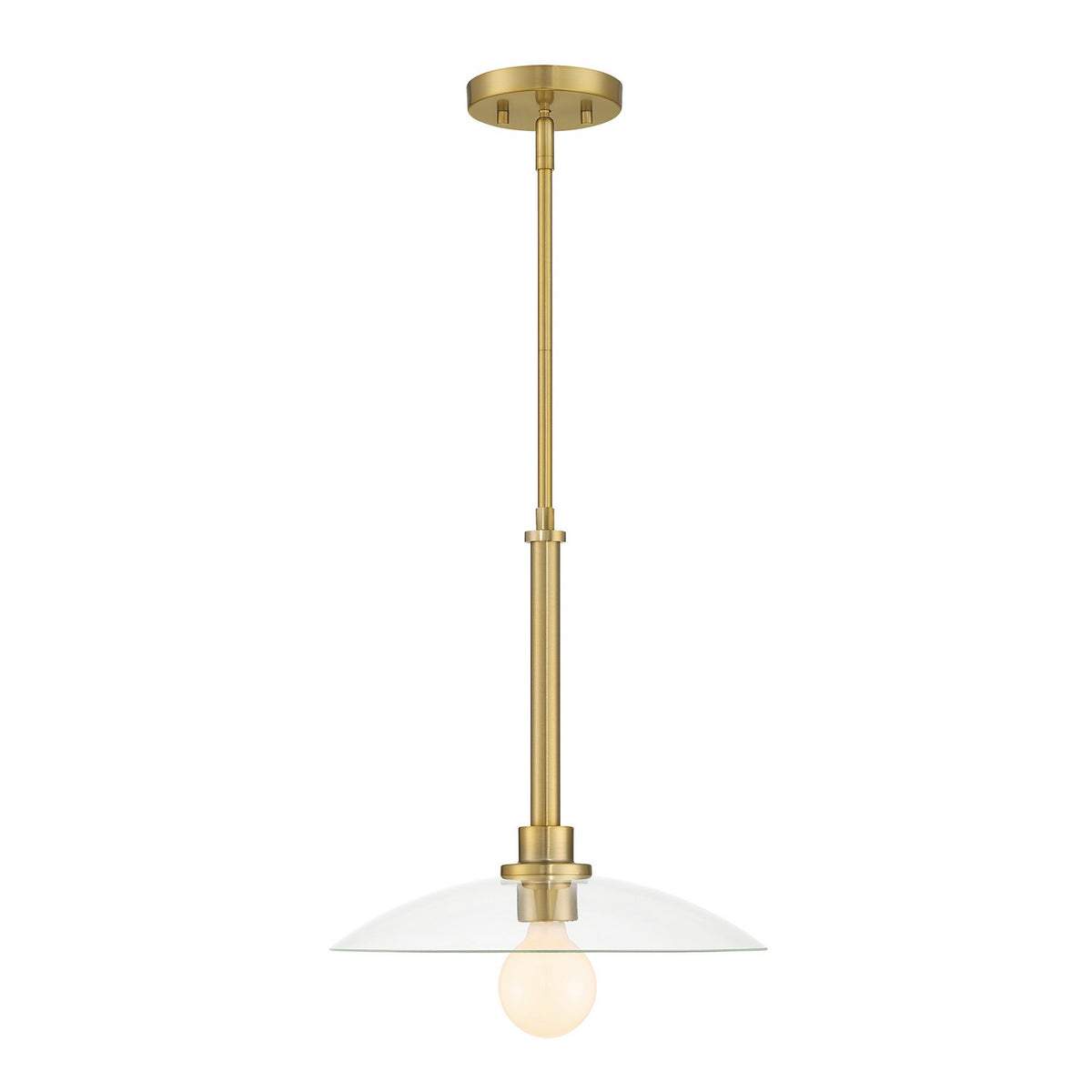 Litto One Light Pendant in Brushed Gold