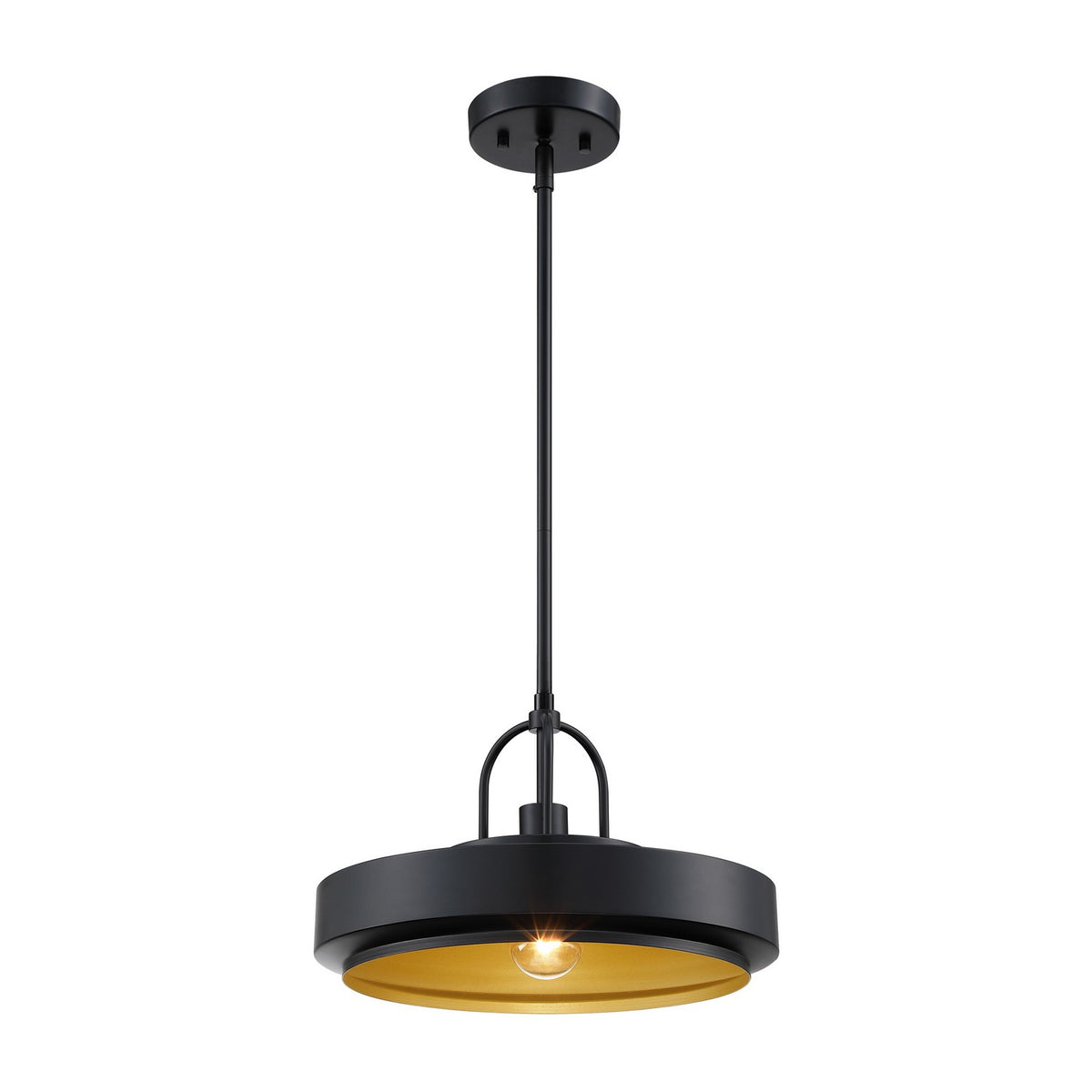 Odea One Light Pendant in Matte Black