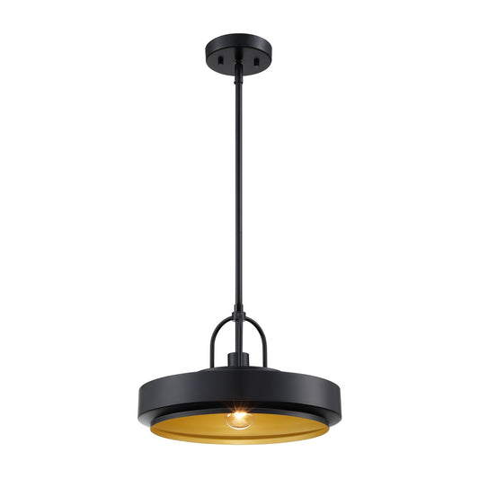 Odea One Light Pendant in Matte Black
