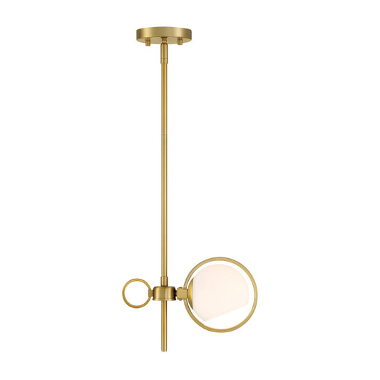 Teatro One Light Pendant in Brushed Gold