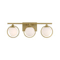 Teatro Three Light Vanity in Brushed Gold