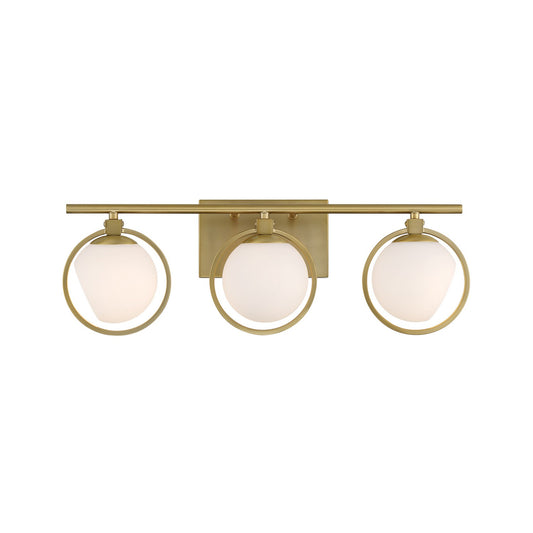 Teatro Three Light Vanity in Brushed Gold