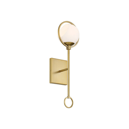 Teatro One Light Wall Sconce in Brushed Gold