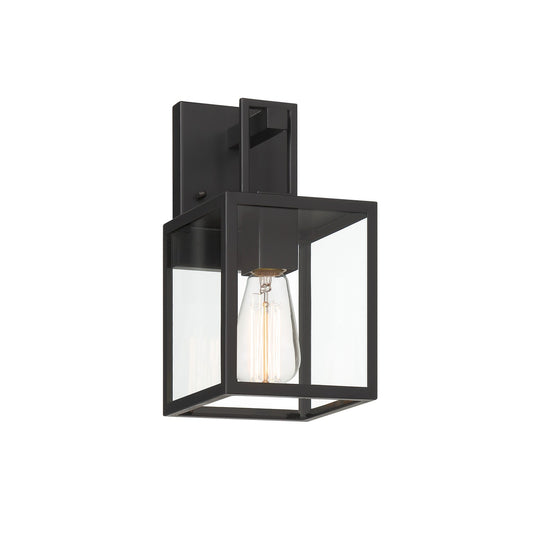 Preston One Light Wall Lantern in Matte Black