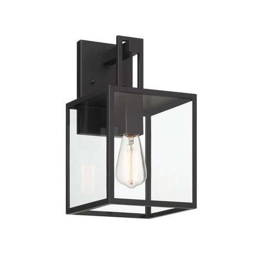 Preston One Light Wall Lantern in Matte Black