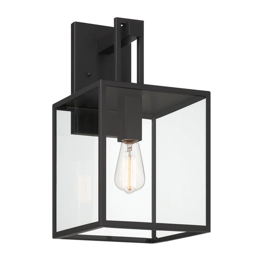 Preston One Light Wall Lantern in Matte Black