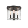Otto Three Light Flushmount in Matte Black