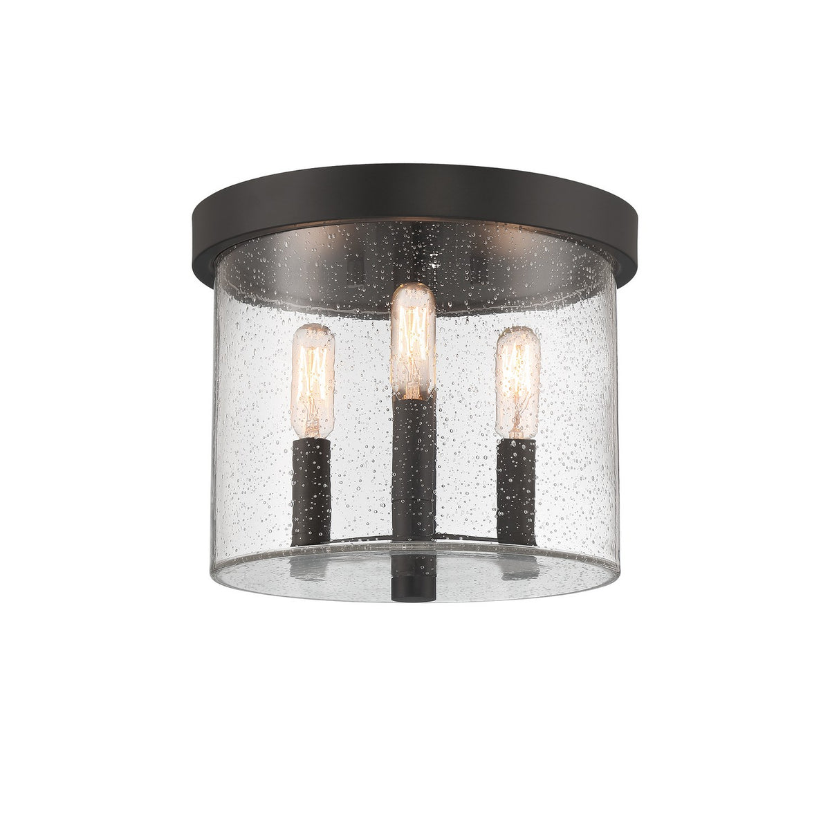 Otto Three Light Flushmount in Matte Black