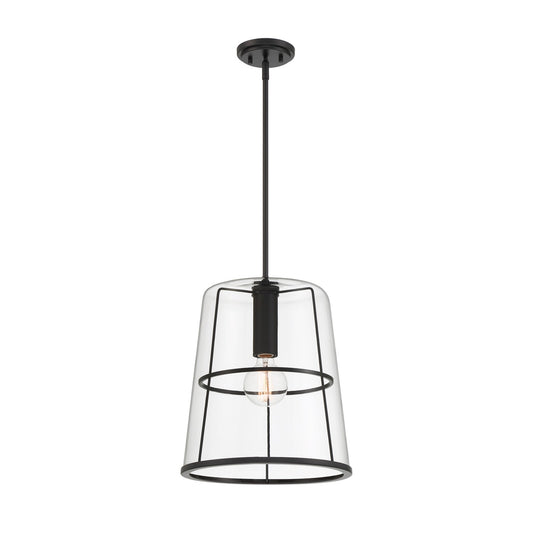 Alonzo One Light Pendant in Matte Black