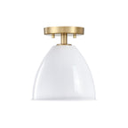 Biba One Light Semi Flush Mount in Brushed Gold