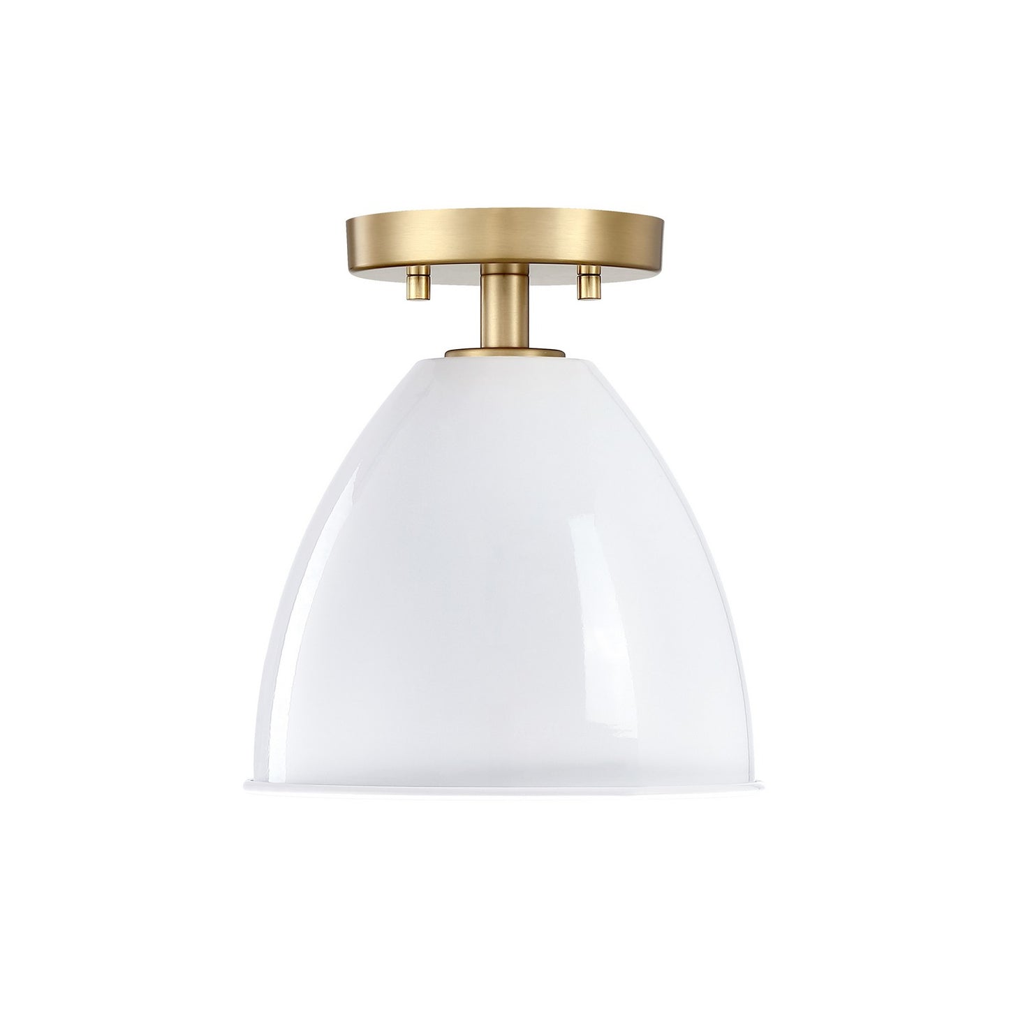 Biba One Light Semi Flush Mount in Brushed Gold