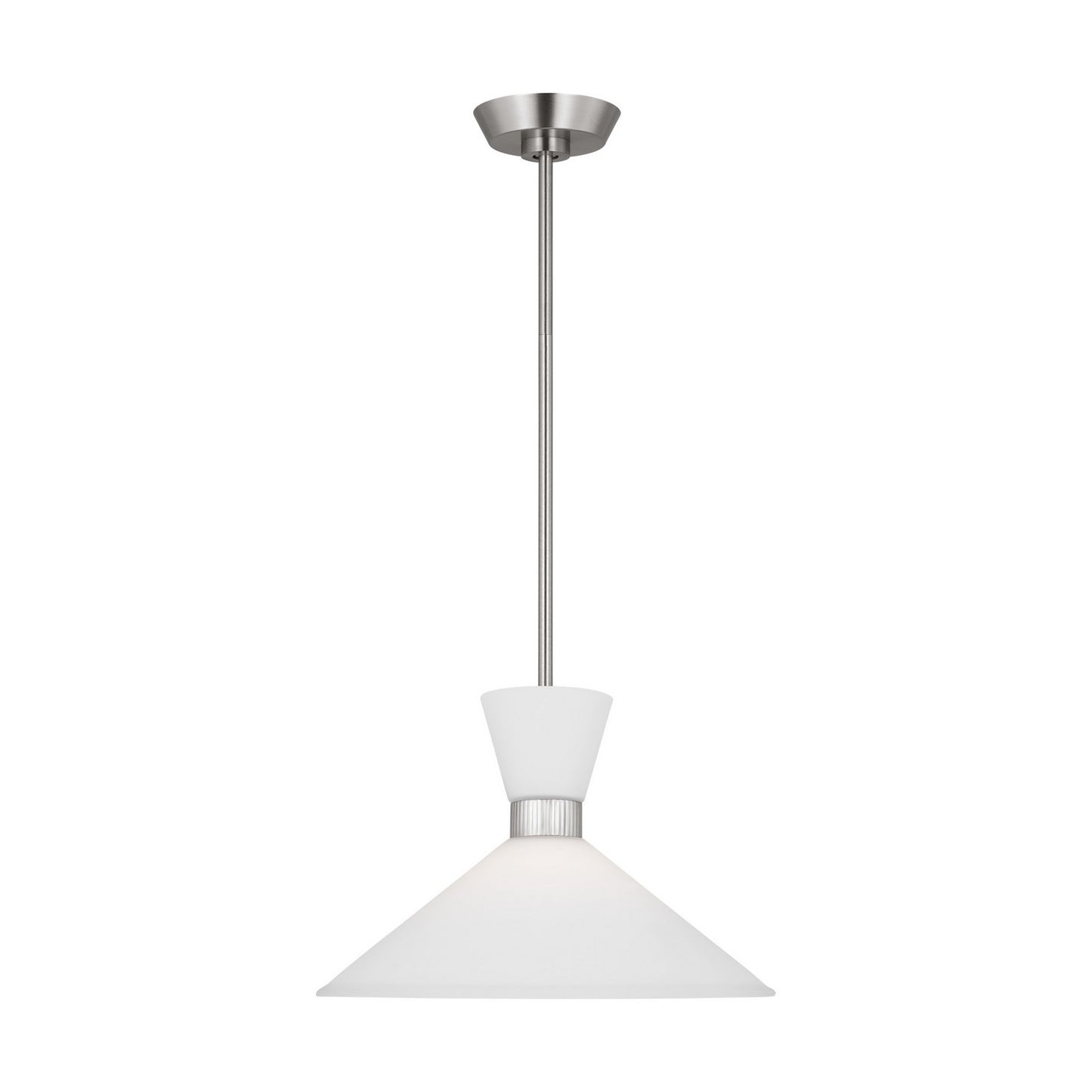 Belcarra One Light Pendant in Brushed Steel