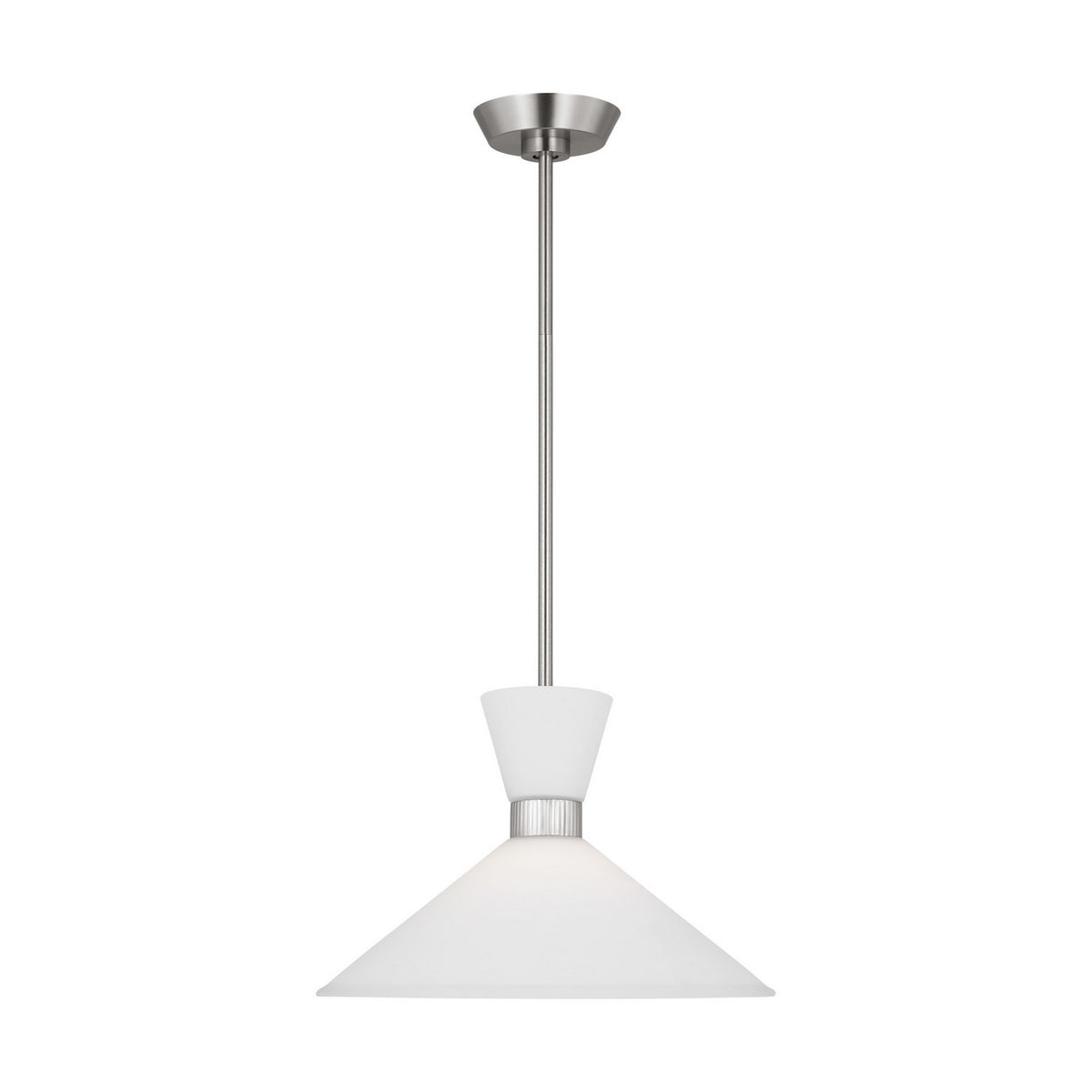 Belcarra One Light Pendant in Brushed Steel