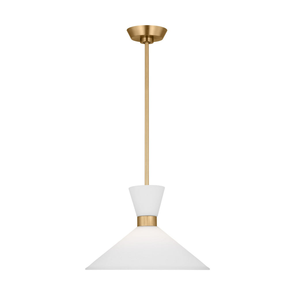 Belcarra One Light Pendant in Satin Brass