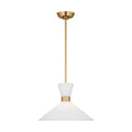 Belcarra One Light Pendant in Satin Brass