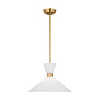 Belcarra One Light Pendant in Satin Brass