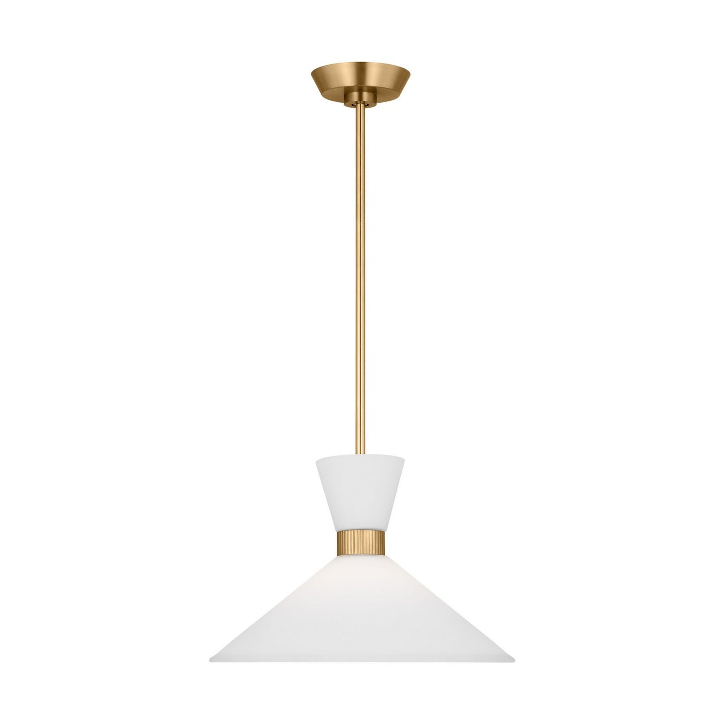 Belcarra One Light Pendant in Satin Brass