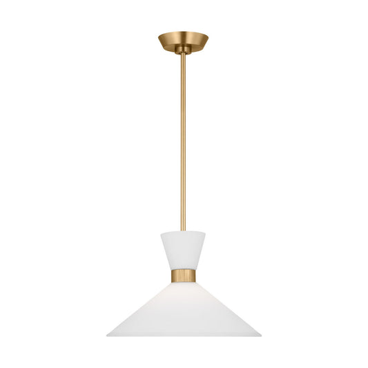 Belcarra One Light Pendant in Satin Brass