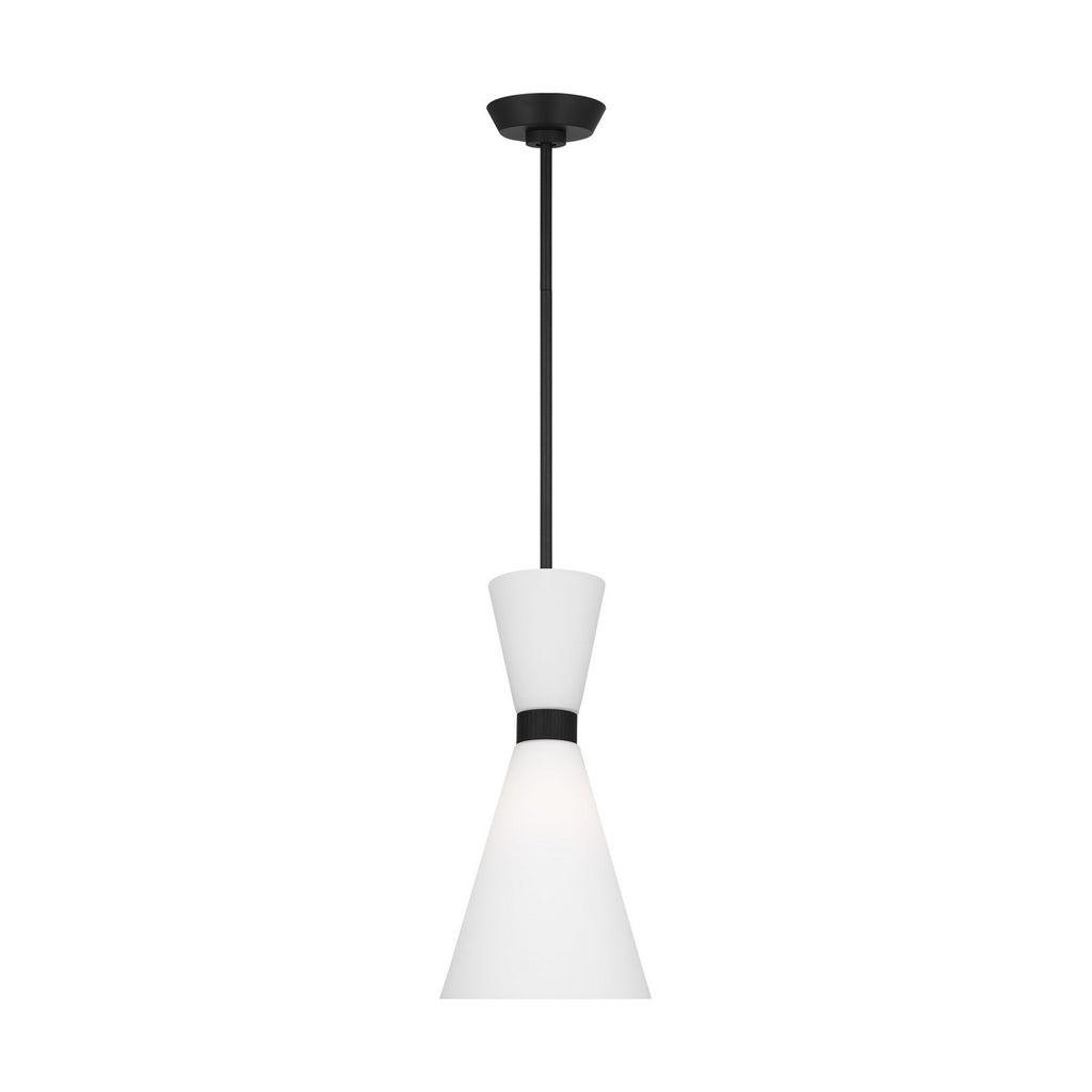 Belcarra One Light Pendant in Midnight Black