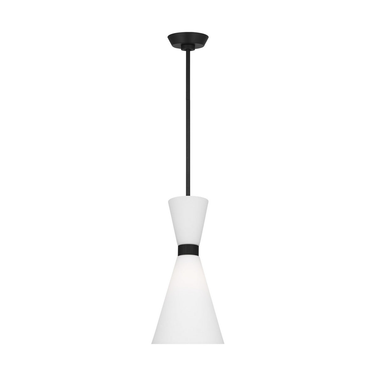 Belcarra One Light Pendant in Midnight Black