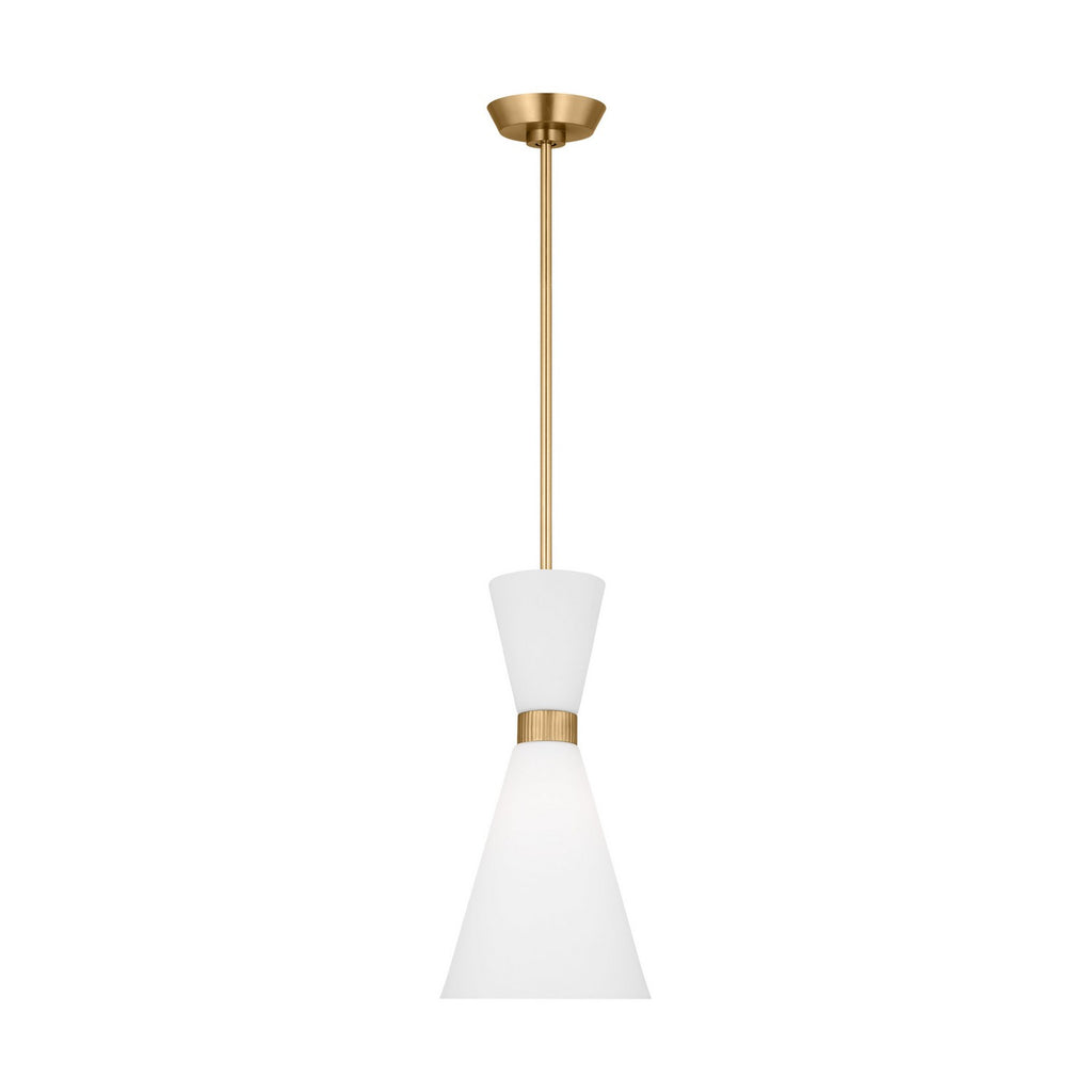 Belcarra One Light Pendant in Satin Brass