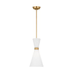 Belcarra One Light Pendant in Satin Brass