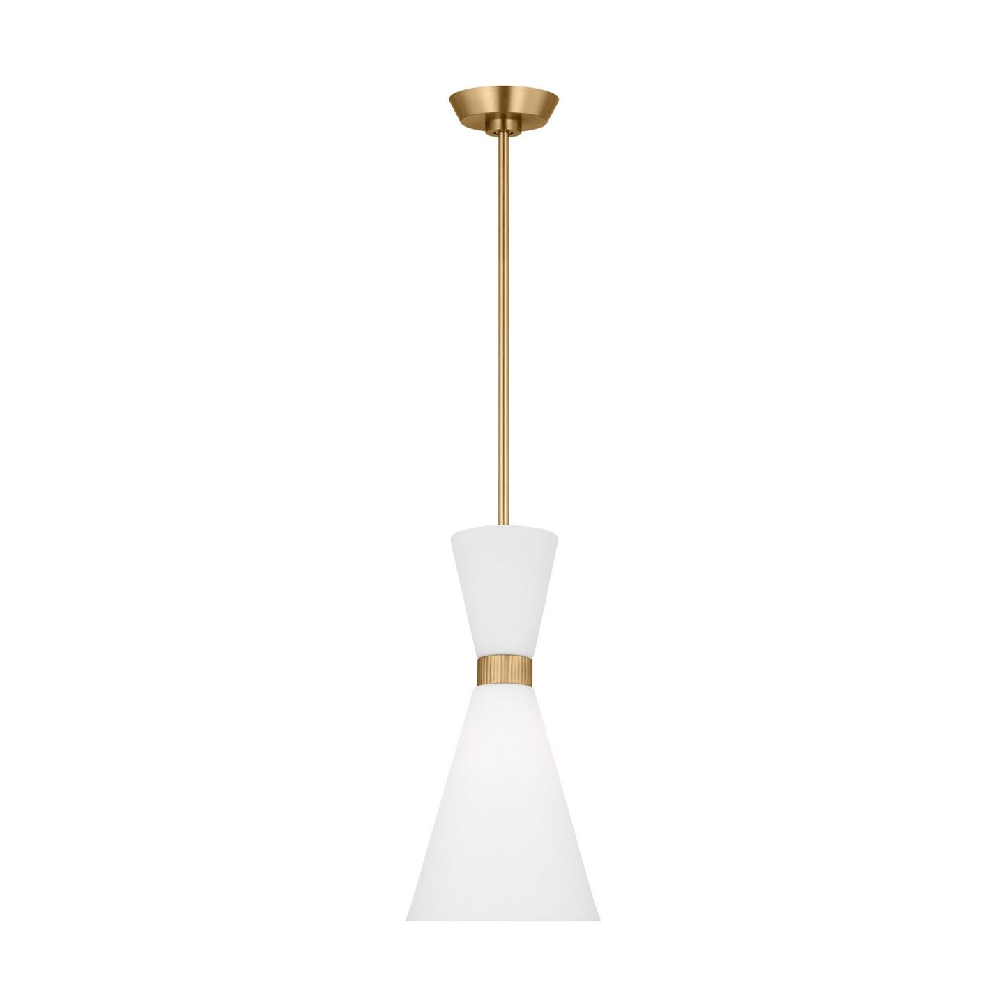 Belcarra One Light Pendant in Satin Brass