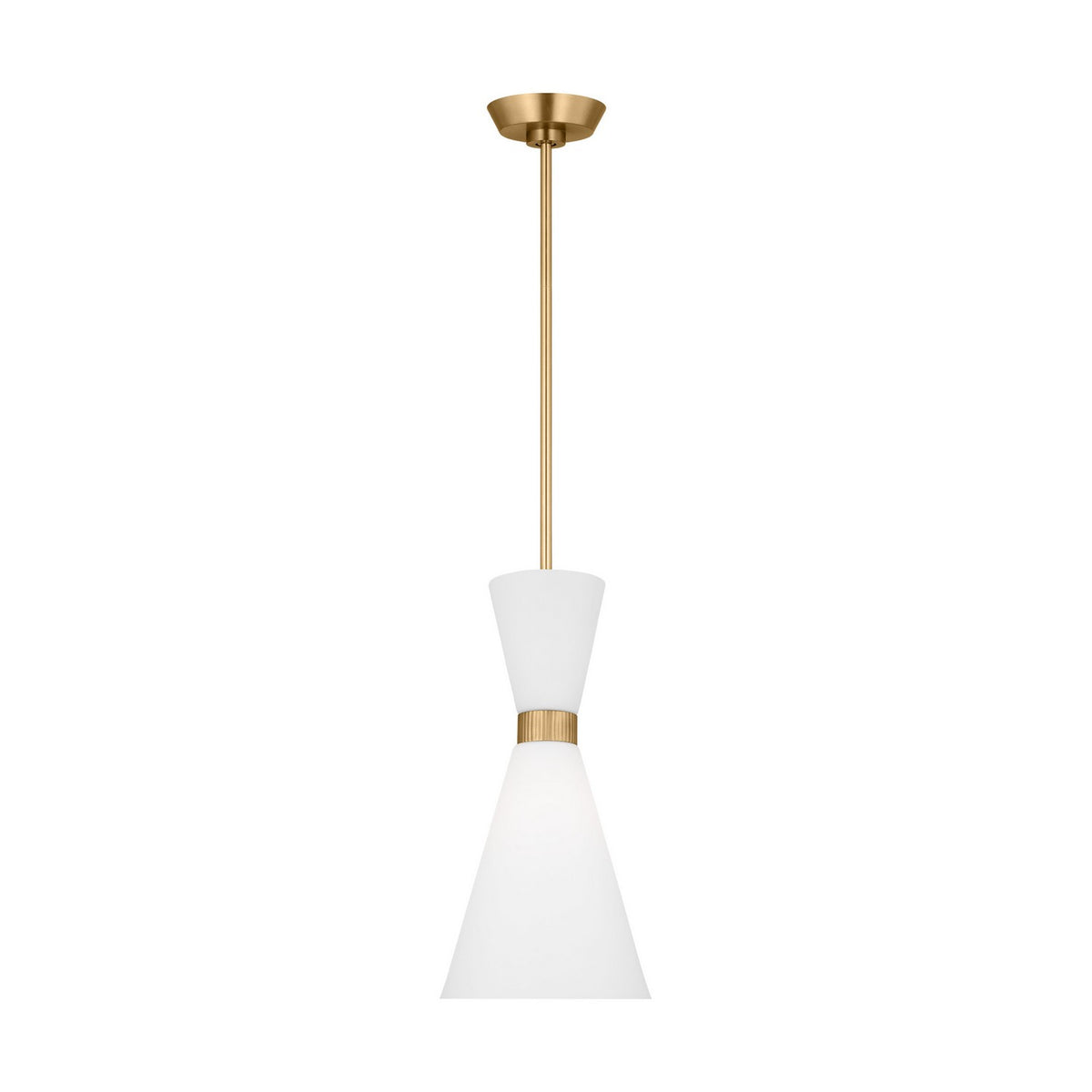 Belcarra One Light Pendant in Satin Brass