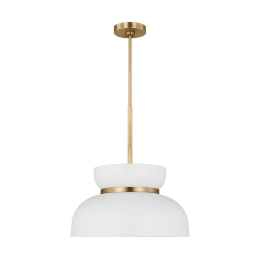 Pemberton One Light Pendant in Matte White