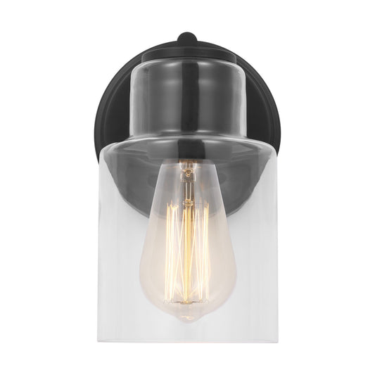 Sayward One Light Wall Sconce in Midnight Black