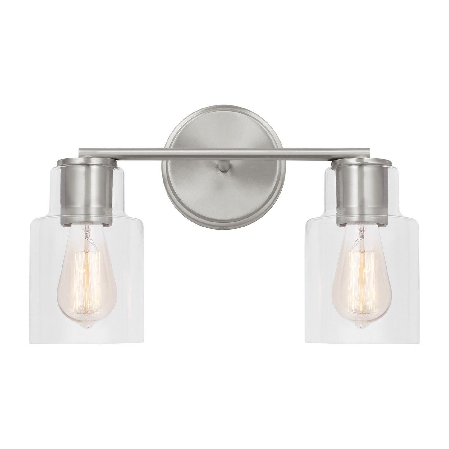 Sayward Two Light Bath in Brushed Steel
