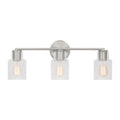 Sayward Three Light Bath in Brushed Steel