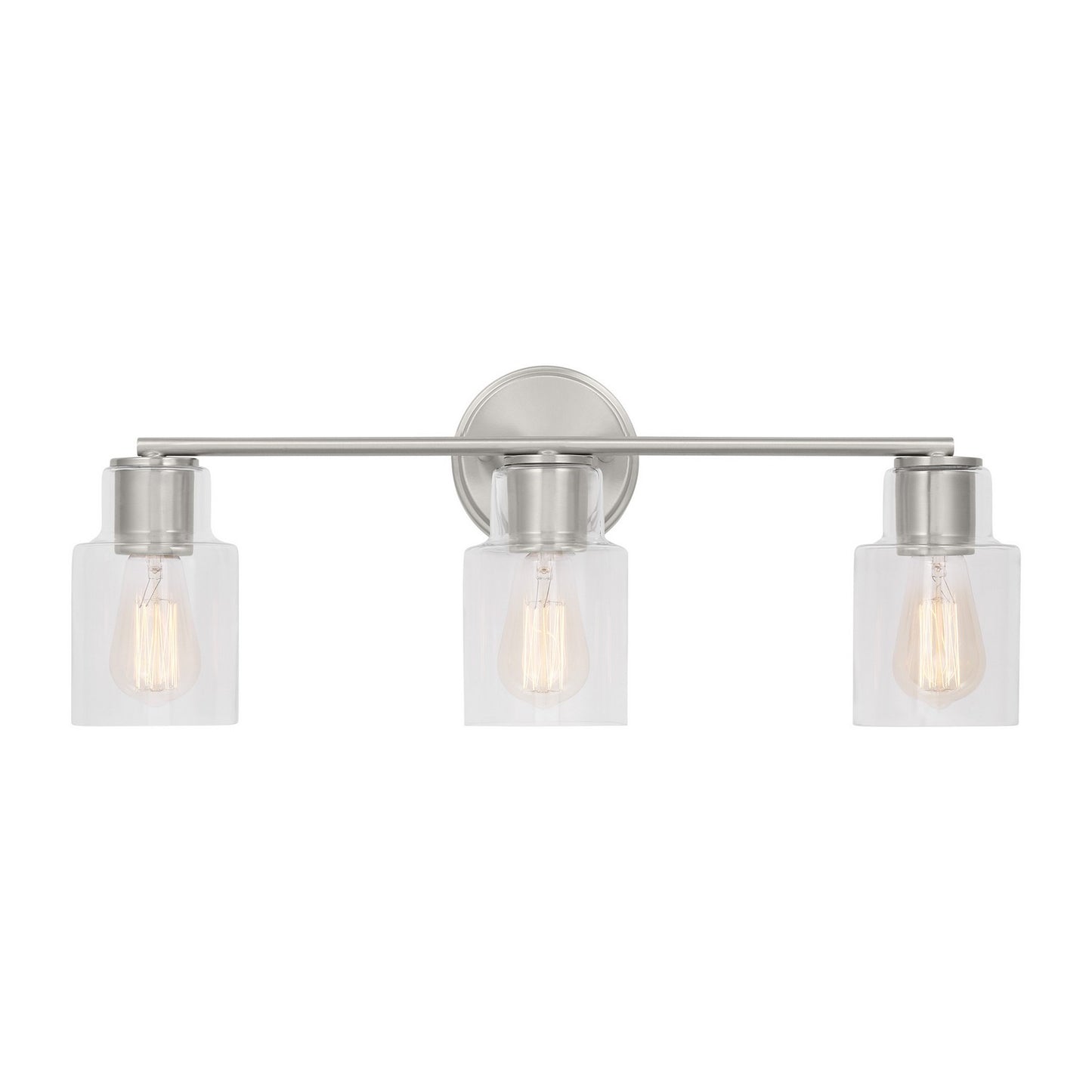 Sayward Three Light Bath in Brushed Steel