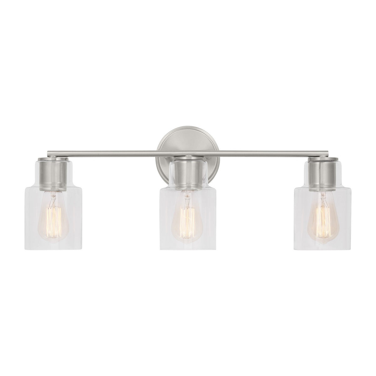 Sayward Three Light Bath in Brushed Steel