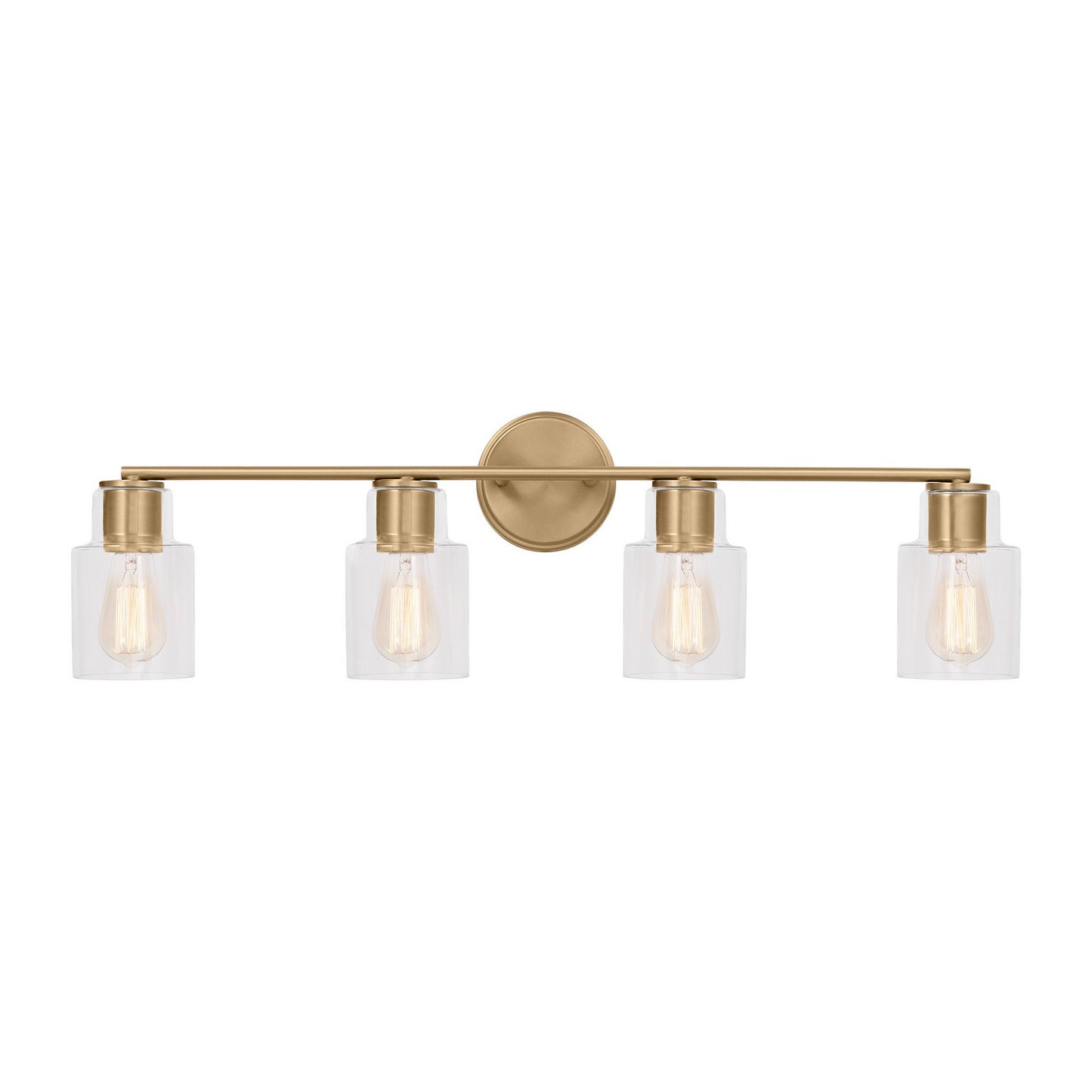 Sayward Four Light Bath in Satin Brass