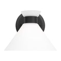 Belcarra One Light Wall Sconce in Midnight Black