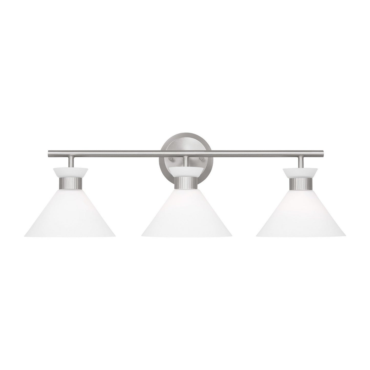 Belcarra Three Light Bath in Brushed Steel